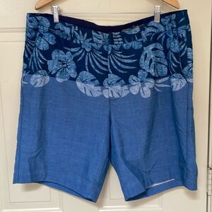 TOMMY BAHAMA Blue Floral Cayman Waterline 9" Board Shorts Men’s Size 40